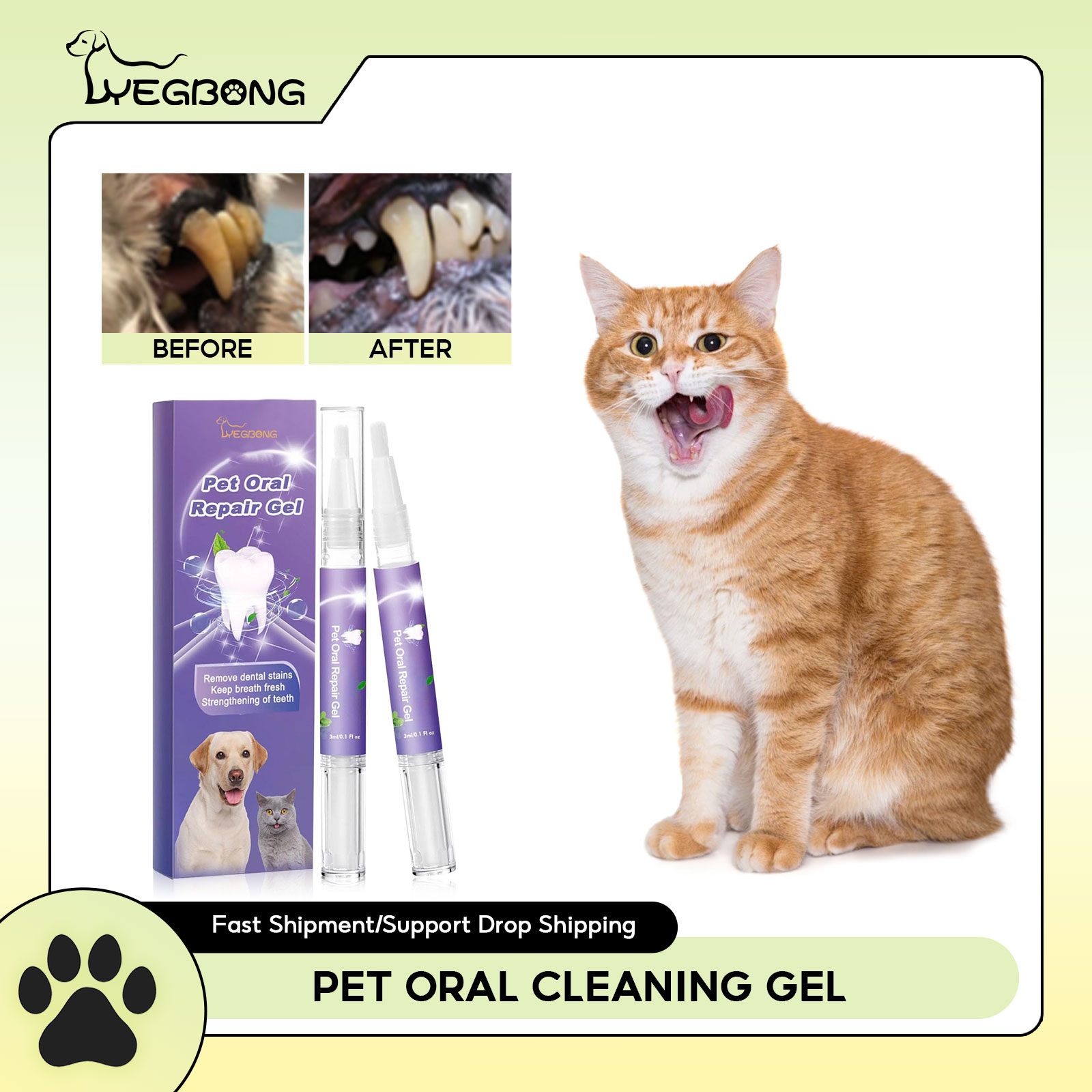 Teeth Whitening Clinic - Gel de réparation orale pour animaux