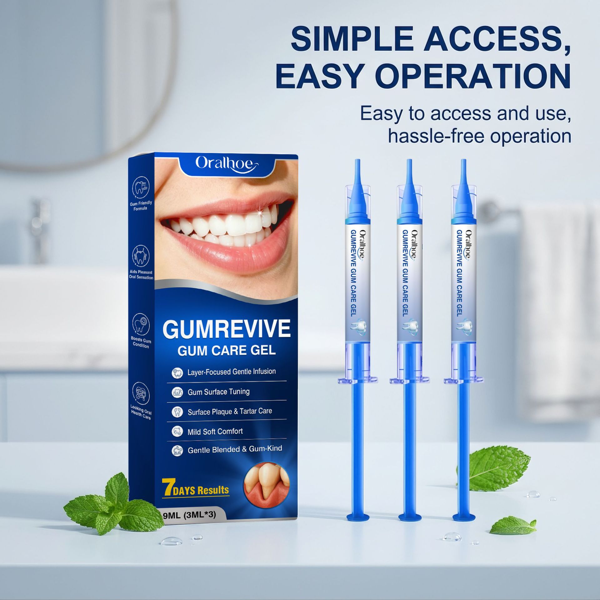 Teeth Whitening Kit At Home - Gel de soin buccal, kit de