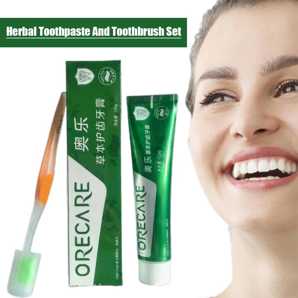 Teeth Whitening Treatment - Dentifrice Herbal Rooibos Menthe avec Brosse