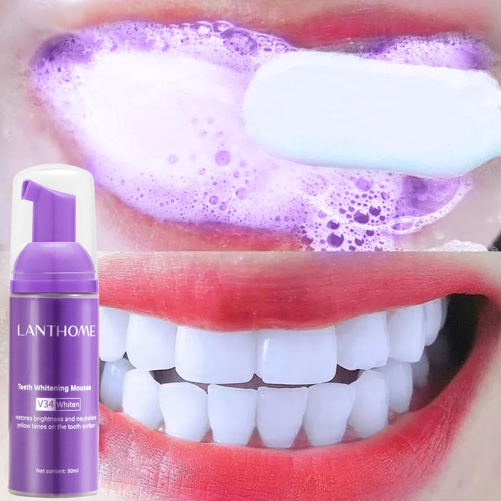 Mousse de blanchiment des dent - Teeth Whitening Foam Toothpaste avis et prix