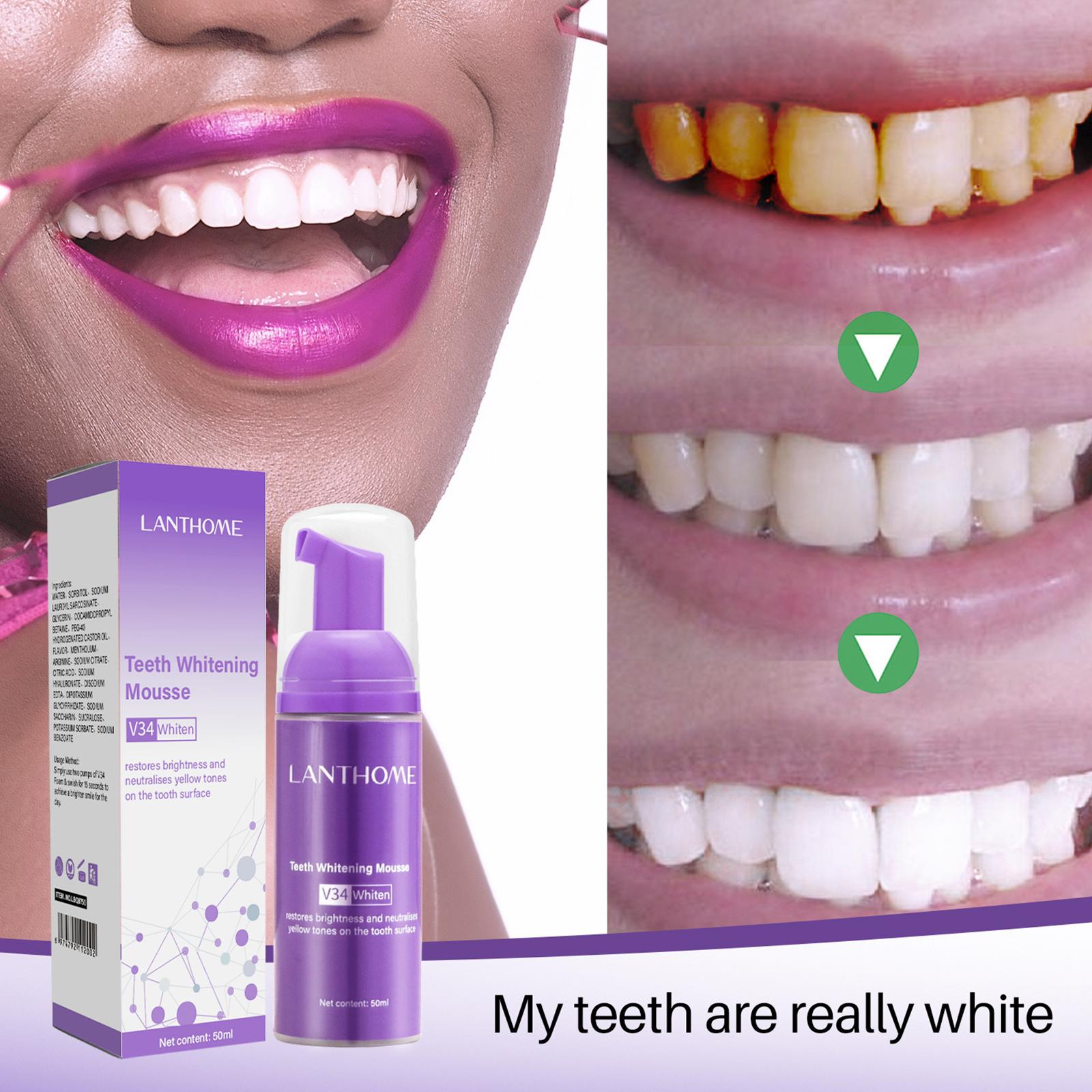 Mousse de blanchiment des dent - Teeth Whitening Foam Toothpaste avis et prix